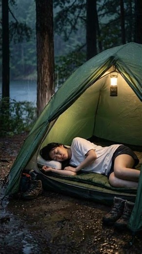 🌧️ Cold Rainy Night Camping Alone – Relaxing Tent Sounds for Sleep
