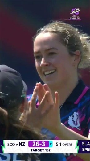WHAT A BALL 😯 Rachel Slater claimed the prized scalp of Sophie Devine! #T20WorldCup