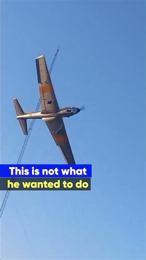 Stunt plane hits radio antenna ✈️