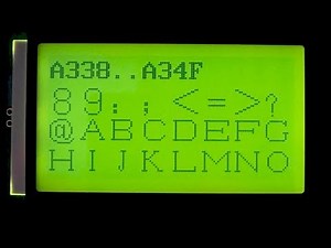 ST7920 128x64 LCD built-in CGROM fonts review
