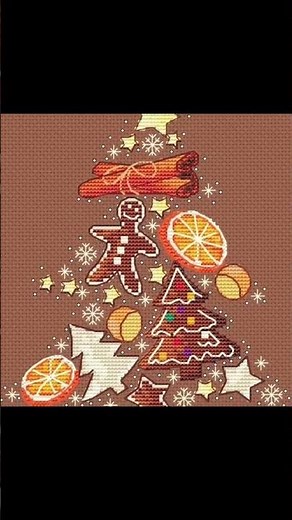 🎄 Christmas Tree Gingerbread - Free Cross Stitch Pattern for Beginners