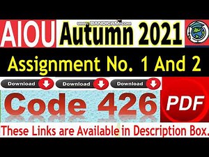 AIOU Code 426 Solved Assignment No.1 & 2 Autumn 2021 || Pakistani Adab – II || Level: Bachelor/BA