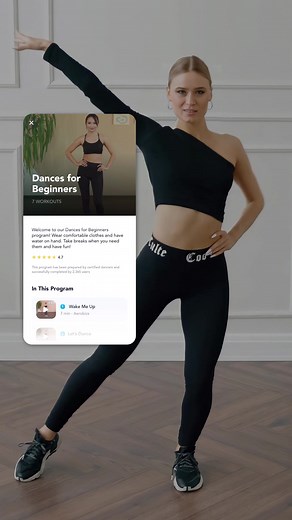 Add a splash of energy to your training routine with our Dancebit program 💃 📲 Follow this quick guide to finding dancing workouts in our app and keep fit and active while having more fun! #dancebitapp #workout #workoutroutine #danceworkout | Dancebit - Shape Up with Dance