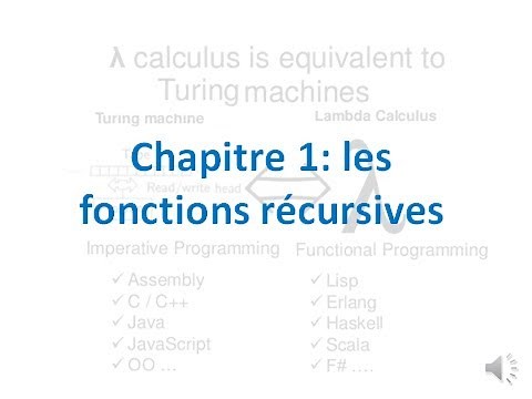 CHAPITRE I : Les fonctions récursives