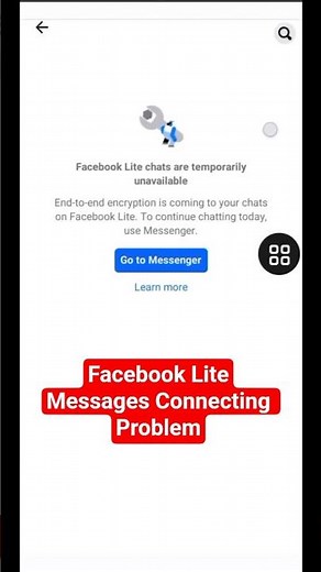 How to fix Facebook lite messages connecting Problem