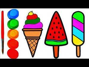 How to draw a ice cream | very easy steps for kids | art for kids hub