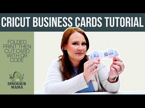 Cricut Business Cards Tutorial | Folded Print Then Cut Card with QR Code