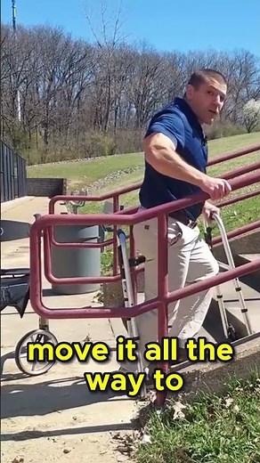 How to Go Up Stairs with a Two Wheeled Walker