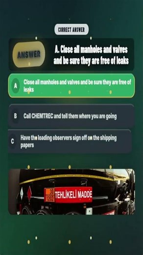 👉Hazmat Question — Don’t Get It Wrong #cdlpermit #quiz #cdltest