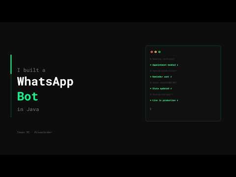 I built a WhatsApp Booking Bot for Barbers using Java & Spring Boot