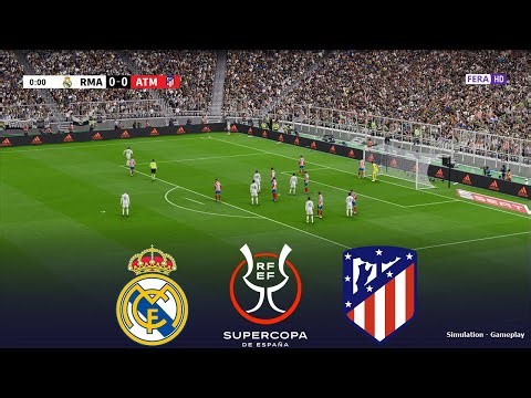 REAL MADRID vs ATLETICO MADRID Live | Supercopa de Espana 2026 | Simulation PES 2021 Gameplay