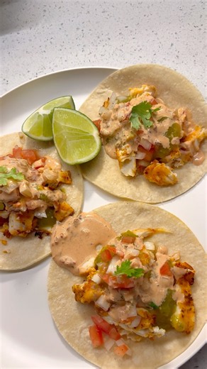 tilapia soft tacos w salsa verde and pico de gallo 🇲🇽 #fishtacos #food #hispanicmonth #fyp