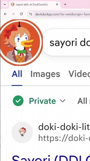 DuckDuckGo DDLC Search #drechenaux #ddlc #dokidokiliteratureclub