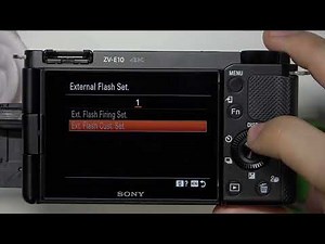 SONY ZV-E10 – How to Change External Flash Settings