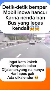 Detik-detik bemper Mobil inova hancurKarna nenda banBus yang lepas kendali😱😱 #videoviralシ #rellsfyp #semua #fyp | Ria Decoration Pelaminan Binjai