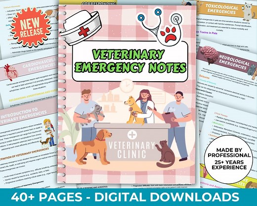 Veterinary Emergency Notes: Vet Tech Guide (digital Download) - Etsy