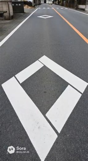 What does the diamond sign on the road mean? #DiamondMark #Crosswalk #TrafficRules #CarTrivia