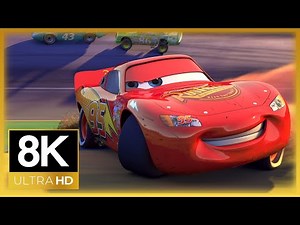 Cars (2006) | Final Race Scene – McQueen & The King Crash (8K) (Remastered)