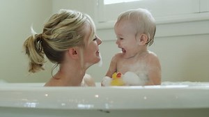 Mother Baby Taking Bubble Bath Stock Footage Video (100% Royalty-free) 11608610 | Shutterstock