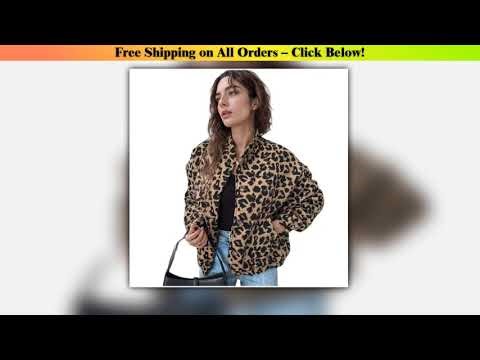 Leopard Print Jacket Womens Stand collar Parkas Outwear New Autumn Winter Korean Female Loose Coats