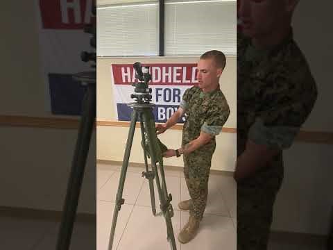 M2A2 Aiming Circle: Mount, level, and reciprocal lay