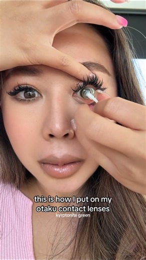 This is how I put on my Kryptonite Green contact lenses 💚 Discover the stunning Kryptonite Green colored contact lenses a unique hazel and green eye color blend with a splash of warm brown in the center and a soft, natural-looking limbal ring. Perfect for anyone looking for natural green contacts, hazel green eye contacts, or anime-inspired otaku lenses that enhance your eyes with depth and dimension. #KryptoniteGreen #GreenContactLenses #HazelGreenEyes | Solotica Melbourne & Otaku by Billionai