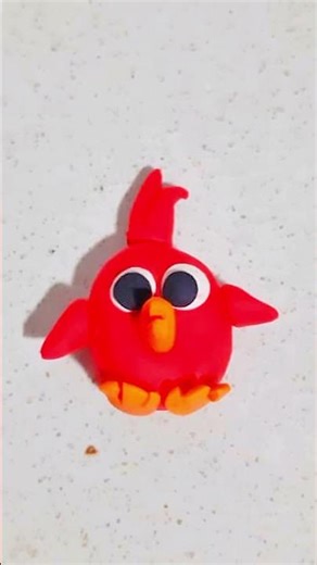 Angry Birds Clay Craft Tutorial 🖐️ | Simple Clay Art Idea #claycrafts #angrybirds #diy #shorts