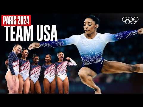 Team USA in the Women's Artistic Gymnastics Team Final 🤸‍♀️🇺🇸 | Paris 2024