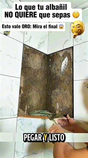 Cómo poner baldosas en esquinas y zócalos de escalera como un profesional. 🛠️✨ Mucha gente se complica al hacer una repisa de baño o al instalar el zócalo de una escalera porque no conocen el truco del corte diagonal y el biselado. En este tutorial te enseño la técnica exacta para que las uniones queden perfectas y sin separaciones. 📐 ¿Qué te parece esta técnica para ahorrar material y tiempo? ¡Te respondo en los comentarios! 👇 . . . #construction #albañil #estadosunidos🇱🇷 #estadosunidos🇺�