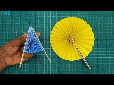 How To Make A Paper Fan | DIY Paper Mini Pocket Fan | Handmade Usable Paper Fan Easy Instructions