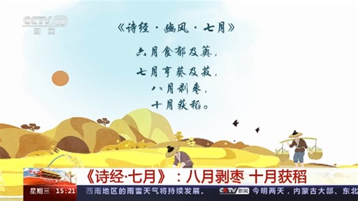 [多彩假日 活力中国]《诗经·七月》：八月剥枣 十月获稻