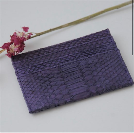 Buy Genuine Python Skin Creditcards Holder | Business Cads Holder Violet Snake Colour Unisex Wallet Small | Gift Idea Exotic Python Skin Leather Online in India - Etsy