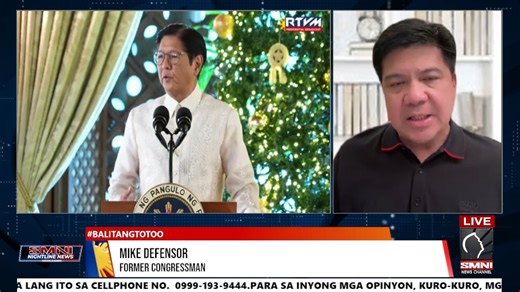 Panayam kay Mike Defensor, dating kongresista, kaugnay ng impeachment complaint laban kay Pangulong Ferdinand Marcos Jr. na isinampa sa Kamara nitong Lunes at inendorso ni Pusong Pinoy Party-list Representative Jett Nisay. | Nightline News
