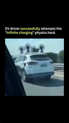 Essential AI Daily | Robots & Tech | EV owner mounted wind turbines on the roof to charge while driving. Physics said no. Four turbines feeding into the charging port. The... | Instagram