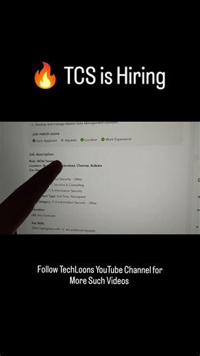 🔥Latest Hiring Alert: TCS is Hiring Data Analyst #jobs #hiring #jobs #datascience