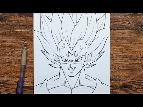 How to draw Vegeta from Dragon Ball | Majin Vegeta step by step | easy tutorial