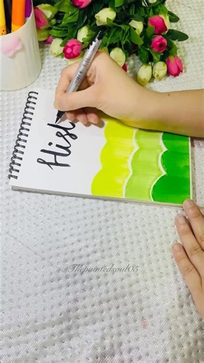 DIY frontpage design for projects #thepaintedsoul05 #art #shorts #youtubeshorts #borderdesigns #diy