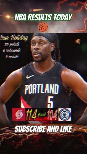 NBA Results Today 🏀/Portland Trailblazer defeat L.A.Clippers 114-104 #nba #basketball #nbahighlights