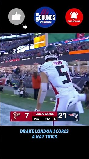 Drake London Torches Patriots Defense for 3 TD's! #drakelondon #Falcons #NFLHighlights #shorts