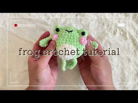 mini mochi frog crochet tutorial ✧ beginner friendly