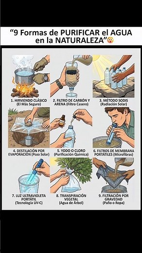 "9 Formas de PURIFICAR el AGUA en la NATURALEZA" 😮
