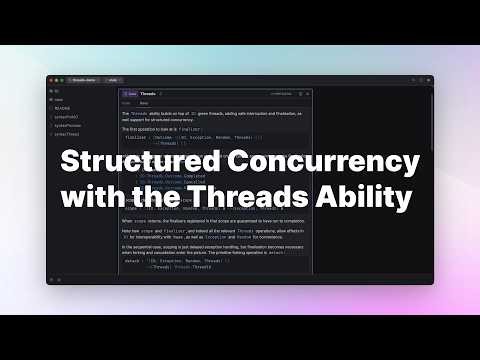 Introducing the Threads ability for safer structured concurrency