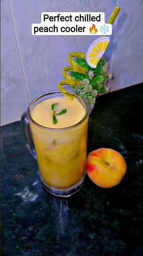 Refreshing Peach Juice 🍑❄️ | Summer Special Drink 😍