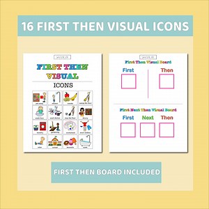 Instant Download First and Then Visual Schedule Autism Now and Next Board Pecs Printable Pec Board First and Then Visual Clean up Printable - Etsy