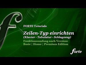 FORTE Tutorial: Zeilen-Typ einrichten