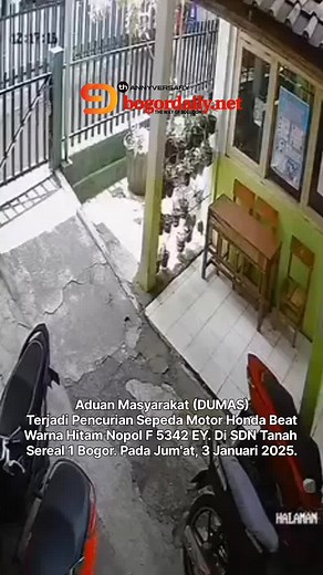 Pencurian Motor di SDN Tanah Sereal 1 Bogor