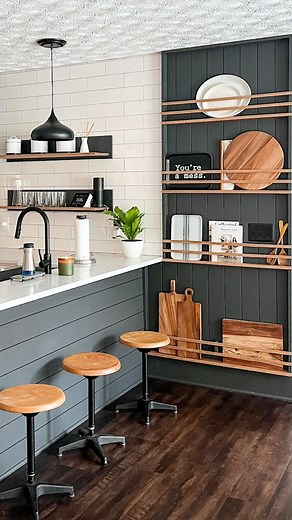 One of my favorite weekend projects…my shiplap plate rack! . Be sure to check out my tutorial for step by step instructions: https://simplyalignedhome.com/how-to-make-a-diy-shiplap-plate-rack/ . Paint Color: Iron Ore Stain Color: Early American . . #platerack #moderndesign #shiplap #weekendproject #beforeandafter #tutorial #ironore #kitchendecor #kitchenstorage #doityourself | Simply Aligned Home