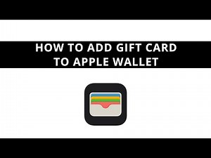 How to add Gift Card to Apple Wallet