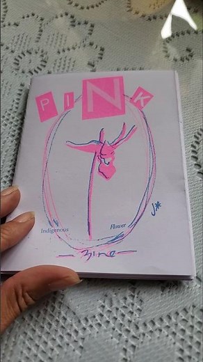 Pink Indigenous Wildflowers Zine - a flip through