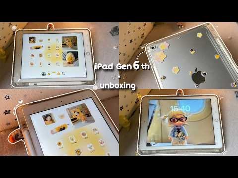 iPad Gen 6th ☆ Aesthetic Unboxing(2hand) in 2026 ✦ Aesthetic Home Screen Customization ⭐️